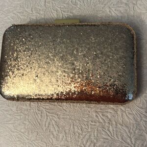 J. Crew Gold Glitter Clutch